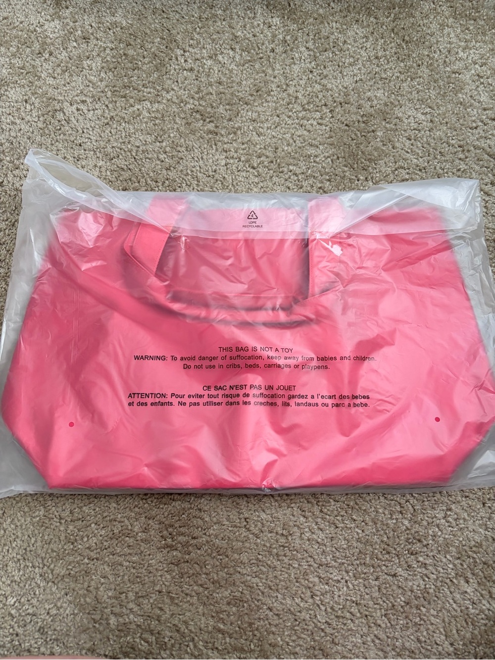 NWT Victoria’s Secret Satin Monogram Logo Tote - Picture 3 of 5